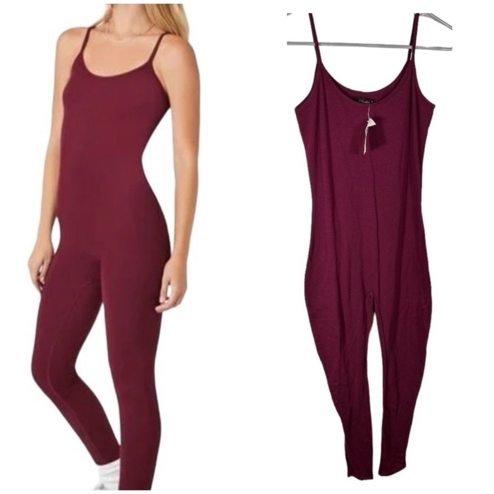 Seamless Jumpsuit Rue 21 Dark Cherry Red Women's Size Small NWT Festival Summer